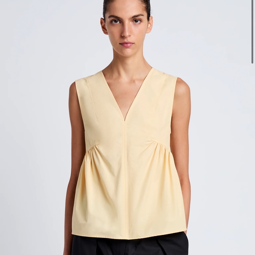 Proenza Schouler White Label butter yellow tech top size 4